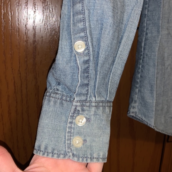 J. Crew The Perfect Shirt Chambray Ombré Blue Button Down Shirt - Picture 9 of 16